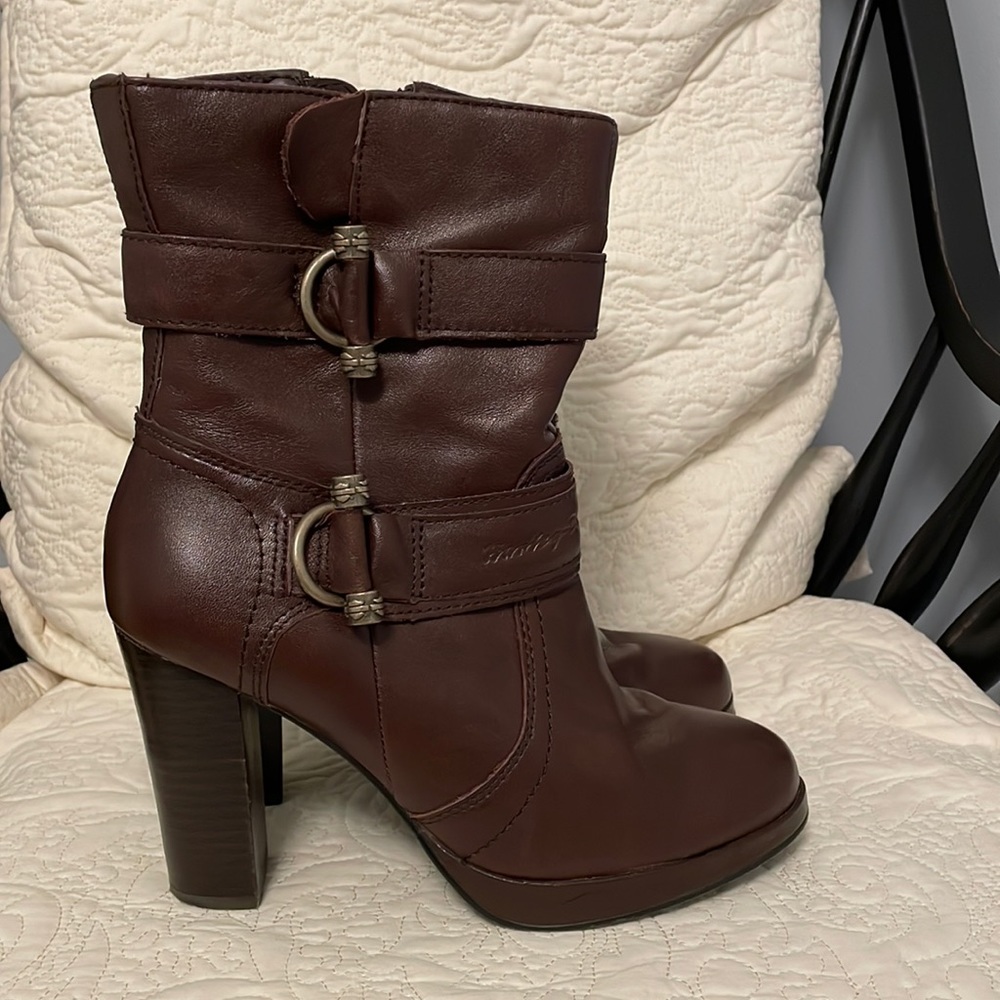 Harley Davidson Cycle Leather Boots 7.5 Brown